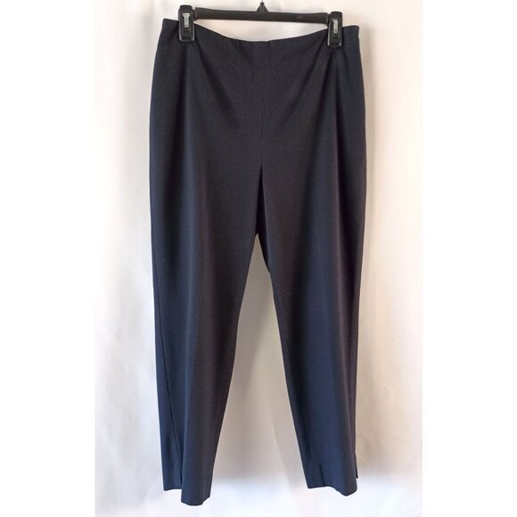 Talbots Hollywood Pants Black Side Zip Size 10P Petite Flat Front Excellent - Picture 1 of 7